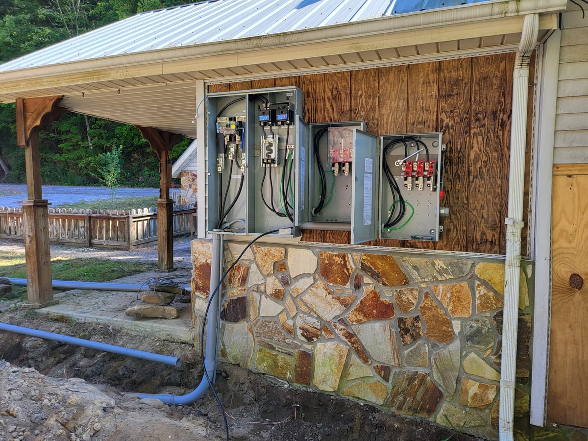 Farmhouse Electrical Service Entrance.